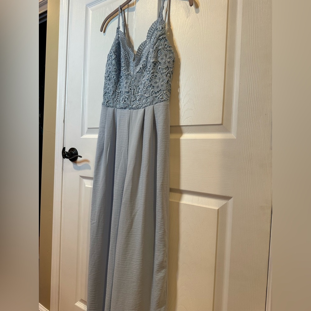 Blue Formal Jumpsuit Romper